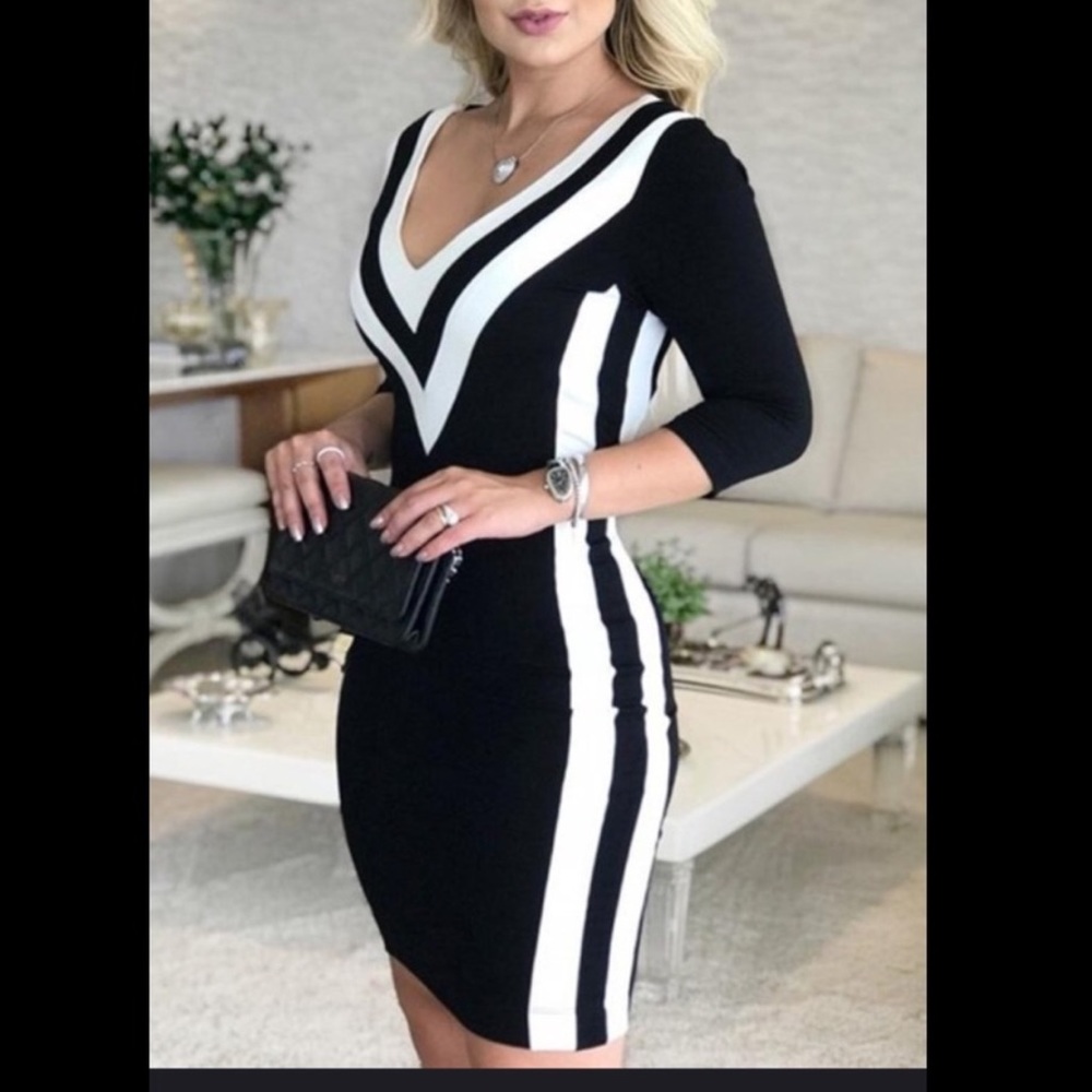 Black and white dress